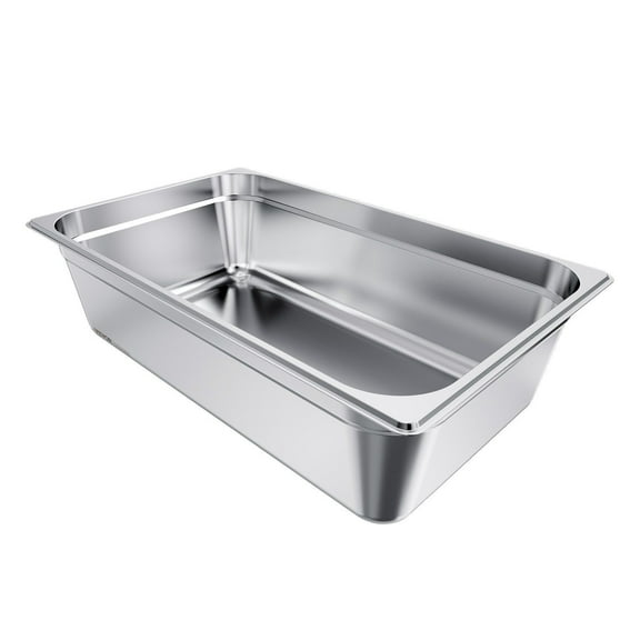 1 Pack Stainless Steel Buffet Steam Pan - 6 Inch Deep Full Size Hotel Pan with Anti-Jam Design for Restaurant, Catering, and Home Use