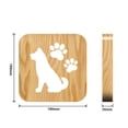 thumbnail image 3 of Led Usb Night Light Wooden Dog Paw Wolf Head Lamp Light Lámpara De Mesa Niños Niños Monstrate HA026302-01, 3 of 6