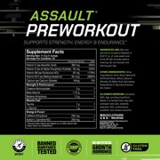 MusclePharm Assault Pre Workout Powder, Blue Raspberry, 30 Servings