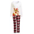 thumbnail image 2 of Gureui Christmas Matching Family Pajamas Set,Long Sleeve Cute Cartoon Deer Print Tops + Plaid Pants Sleepwear Set for Winter Holiday, 2 of 6