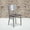 Walnut Wood Seat/Silver Frame, variant on Flash Furniture 2 Pk. HERCULES Series Silver Slat Back Metal Restaurant Chair - Burgundy Vinyl Seat
