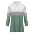 thumbnail image 4 of KDDYLITQ Womens Polo Shirts With Collar 3/4 Sleeve Collared Summer Lightweight Shirts Wicking Loose Casual Tees Mint Green M, 4 of 5