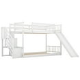 thumbnail image 6 of [US IN STOCK] Twin over Twin Bunk Bed with Convertible Slide and Stairway, White, 6 of 9