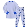thumbnail image 6 of Gibobby Little Girls Pajamas Long Sleeve Pajama 100% Cotton Toddler Kids 2 Pcs Pjs Sets Cute Cat Sleepwear Shirts(Blue,2-3 Years), 6 of 6