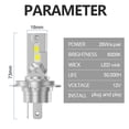 thumbnail image 6 of yaaqii H4 LED Headlight Lamp Bulb 6000K Auto Motorcycle Headlight Bulbs Car Fog Light, 6 of 8