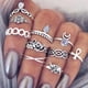 thumbnail image 2 of Conjunto de Anillos de Aleación Midi 10pcs Hugo Plata Anillo, 2 of 4