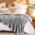 thumbnail image 5 of SoComfy by Bedelite Fleece Grey Twin Blankets for Bed, Luxury Plush Cozy Fuzzy Blanket, Super Soft Warm Lightweight Throw Blanket All Seasons Suitable, 5 of 8