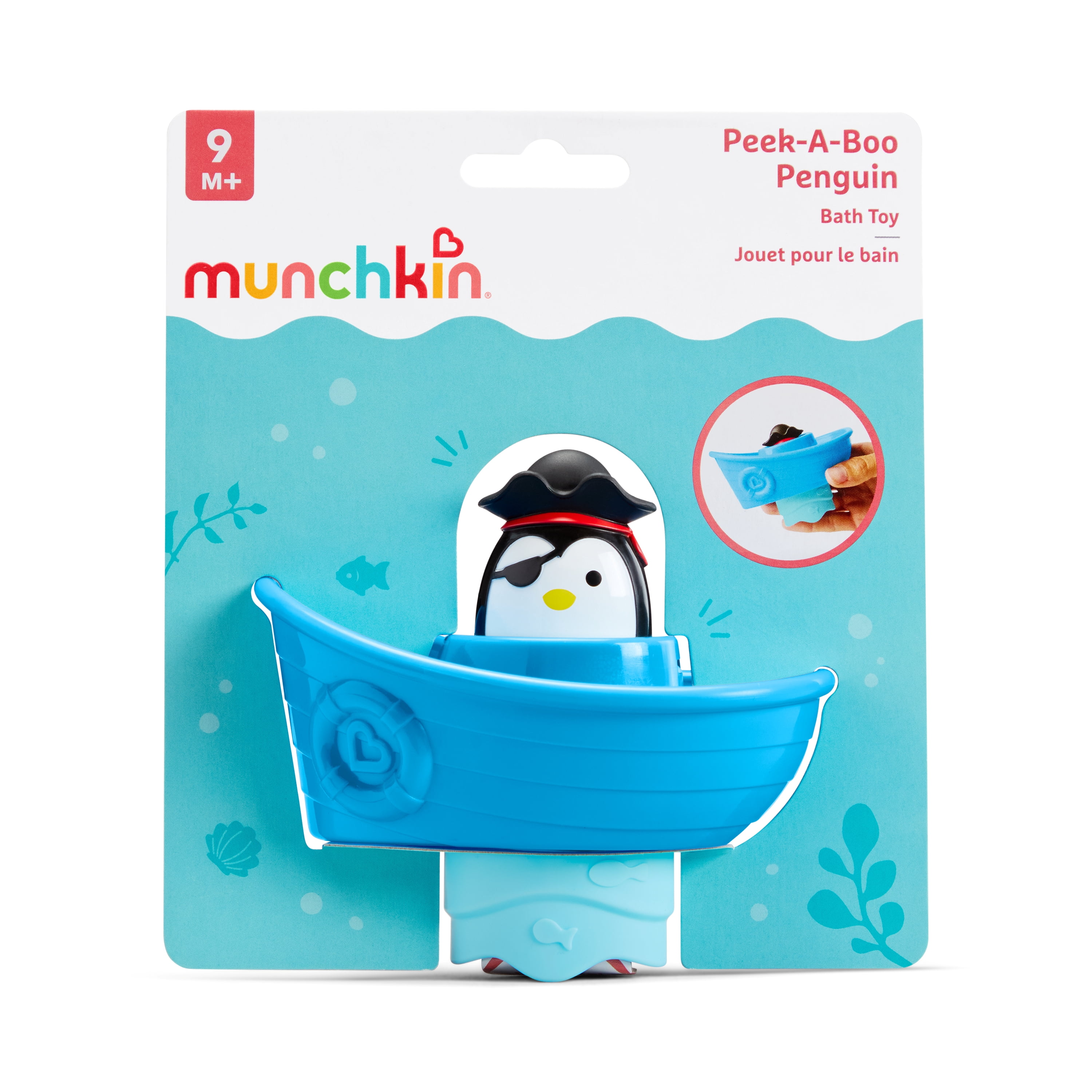 Munchkin Peek-a-Boo Penguin Bath Toy for Babies 9+ Months