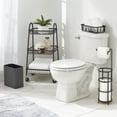 thumbnail image 5 of mDesign Metal 2.4 Gallon Bathroom Trashcan Wastebasket Garbage Bin, Dark Gray, 5 of 6