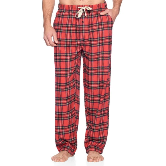 Ashford & Brooks Mens Super Soft Flannel Plaid Pajama Sleep Pants - Red Stewart - 3X-Large