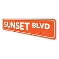 thumbnail image 4 of Sunset Blvd Novelty Sign, Metal Wall Decor - 4x18 inches, 4 of 4