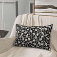 thumbnail image 5 of Flower Pillow Covers 12 X 20 Inch Set of 2, Cute Old Vintage Black Cream Floral Decorative Throw Pillow Covers Rustic Farmhouse Pillowcase Linen Cushion Case for Outdoor Home Sofa Couch, 5 of 6