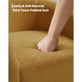 thumbnail image 3 of Fauteuil Tonneau d'Appoint, Fauteuil Tonneau Rembourré, Fauteuil Club Rond Doux, avec Coussin Doux et Dossier en U, pour Salon, Chambre, Réception de Bureau, 3 of 7