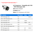 thumbnail image 2 of A/C Compressor - Compatible with 1999 - 2004 Volkswagen Jetta 2000 2001 2002 2003, 2 of 2