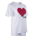 thumbnail image 4 of Parent-child Casual T-shirt, Round Collar Short Sleeve Heart Print Top, 4 of 7