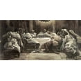 thumbnail image 2 of Tissot, James Jacques 32x18 Black Ornate Wood Framed with Double Matting Museum Art Print Titled - The Lords Supper, 2 of 4