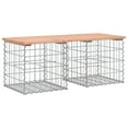thumbnail image 4 of vidaXL Patio Bench Outdoor Park Bench Seating Gabion Design Solid Wood Pine, 4 of 6