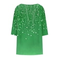 thumbnail image 5 of Sokhug Tops for Women Plus Size Boho Floral Printed Shirts Summer Short Sleeve V Neck Tunic Blouses Cute Graphic Tees, 5 of 6