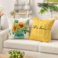 thumbnail image 4 of Home Sweet Home Sunflower Yellow Throw Pillow Covers, 20x20 Inch Summer Seasonal Decorations for Home Set of 4, 4 of 6