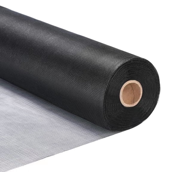 Pololo 48" x 100' Black Fiberglass Window Screen Roll Durable Screen Mesh for DIY Repair and Rescreening of Windows and Doors