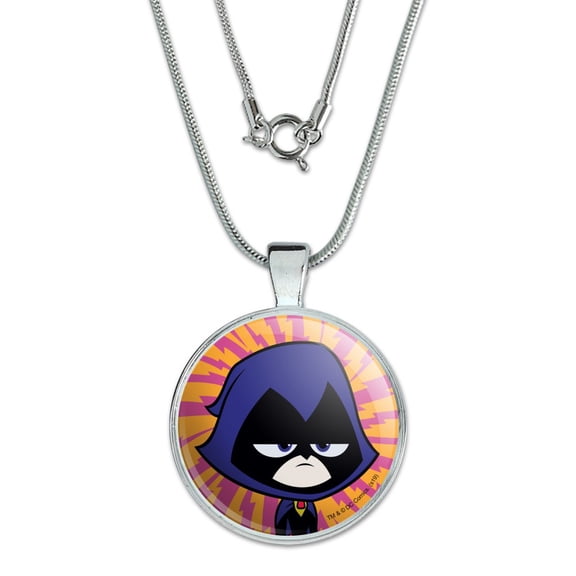 Teen Titans Go! Raven 1" Pendant with Sterling Silver Plated Chain
