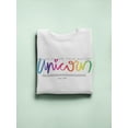 thumbnail image 3 of Unicorn In Rainbow  Sweatshirt Women -Image by Shutterstock, Female Small, 3 of 4