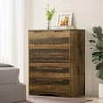 thumbnail image 3 of 6 Drawer Dresser, Modern Wooden Storage Chest with Embedded Handles, Anti-Tip Safety Device, Bedroom Organizer for Living Room Kids Room - Light Brown, 3 of 7