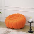 thumbnail image 5 of Sodrens 48.43" Bubble Couch,Modern Upholstered Mesh Fabric Lazy Floor Sofa,3D Honeycomb Shape Bubble Sofa Curved Couch for Living Room,Office,Apartment,No-Assembly(Orange,Single), 5 of 10
