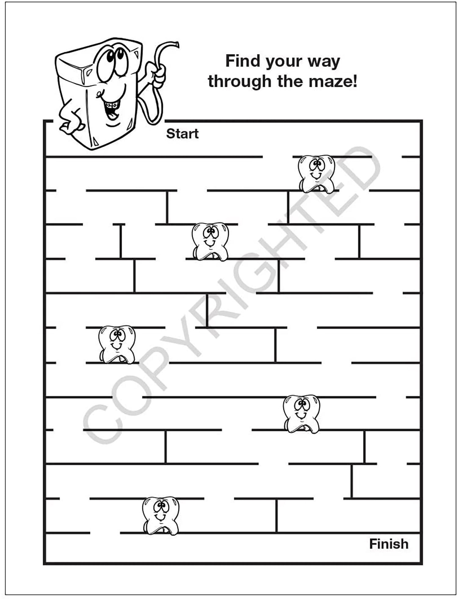 25 Pack - A Trip to The Dentist Kid's Coloring & Activity Books