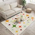thumbnail image 2 of Area Rugs 4'x6'. Middle Century Carpet Runner Indoor Outdoor Rugs Home Decor Aesthetic, Geometric Abstract Boho Stripeds Non Slip Mats Washable Accent Rug for Living Room Bedroom, 2 of 8