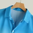 thumbnail image 6 of TAIAOJING Men's Dress Shirts Loose Blouse Breathable Short Sleeve Turn-Down Collar Gradien Homme Blouse Shirt, 6 of 6