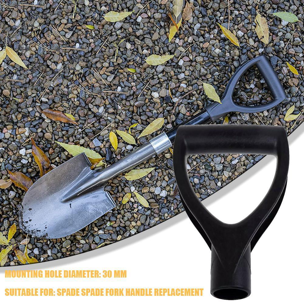 U Type Black Plastic Snow Shovel Replacement D Grip Spade Top Handle Garden I2 
