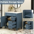 thumbnail image 6 of Harper & Bright Designs 30'' Small Bathroom Vanity with Sink, Modern Bathroom Cabinet Freestanding with Drawers, Bathroom Storage Cabinet with Adjustable Shelf, Blue, 6 of 15