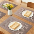 thumbnail image 2 of Unique Bargains Set of 6 Washable Plastic Placemats Kitchen Mat Rose Gold, 2 of 6