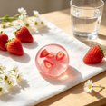 thumbnail image 6 of Strawberry Fruit Squishy Toy, Transparent Plastic Sensory Fidget with Pink Slice Details for Study Breaks, 6 of 6