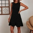 thumbnail image 5 of Liquidation d'Été 2025! Robe Grande Taille pour Femmes, Liquidation d'Été pour Femmes, Robe d'Été Unie Sans Manches Col Rond, 5 of 5