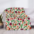 thumbnail image 3 of Rateoe Vegetables Pattern Flannel Throw Blanket, Ultra-soft Blanket for Bed, Couch, Car, Hypoallergenic Anti-pilling blanket-50"x40"(Horizontal), 3 of 6