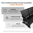 thumbnail image 4 of Innovaze Wooden Patio Glider with Cup Holder, High Roll Back and Deep Contoured Seat, Heavy Duty 800 LBS, (2-Seater, Black), 4 of 6