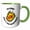 Green/White, variant on 3drose, I Am a Nanny What Is Your Superpower, 15oz Two-tone Green Mug