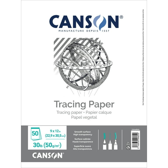 Canson Artist Series Tracing Paper Pad 9"X12"-50 sheets