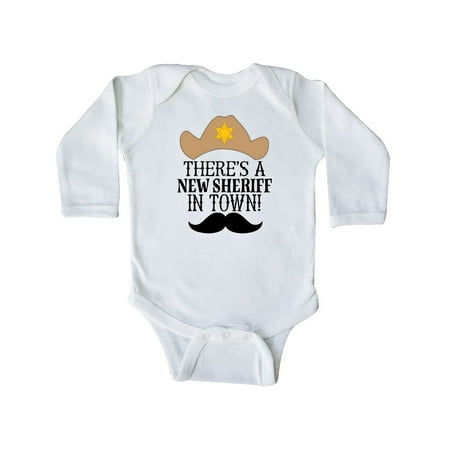 

Inktastic New Sheriff In Town Boys Gift Baby Boy Long Sleeve Bodysuit