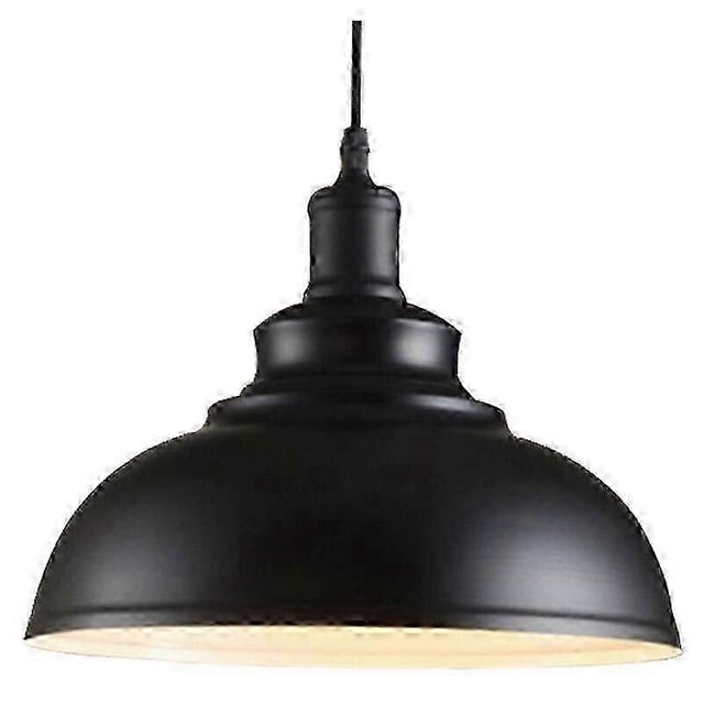 Vintage Industrial Pendant Chandelier E27 290mm Lamp Retro Ceiling Lights Shade For Kitchen Dining Living Room Bedroom Restaurant Black White