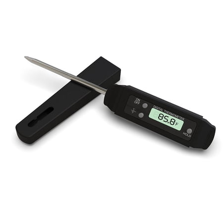 Parini Pocket Digital Instant Read Thermometer, Pen Style, LCD Screen, Stainless Steel Probe, Food Cooking Thermometer for Grill and Barbecue