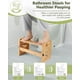 thumbnail image 3 of Taburete de baño de bambú para baño, taburete de inodoro antideslizante para adultos, taburete para niños, posición en cuclillas mejora la salud intestinal y alivia el estreñimiento, 3 of 8