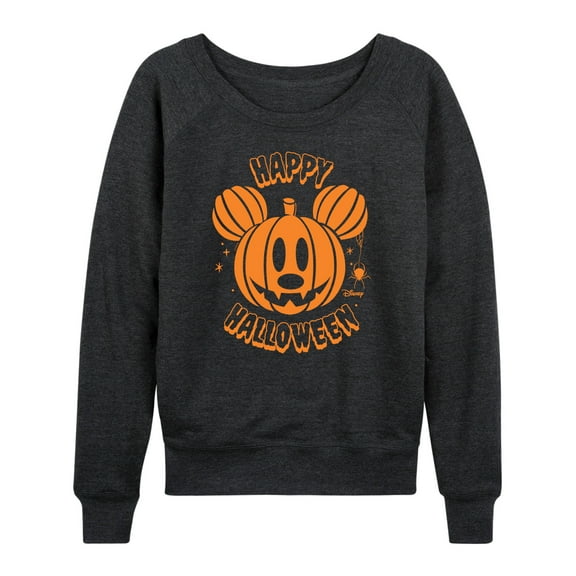 Mickey & Friends - Mickey Pumpkin - Women's Lightweight French Terry Long Sleeve Shirt