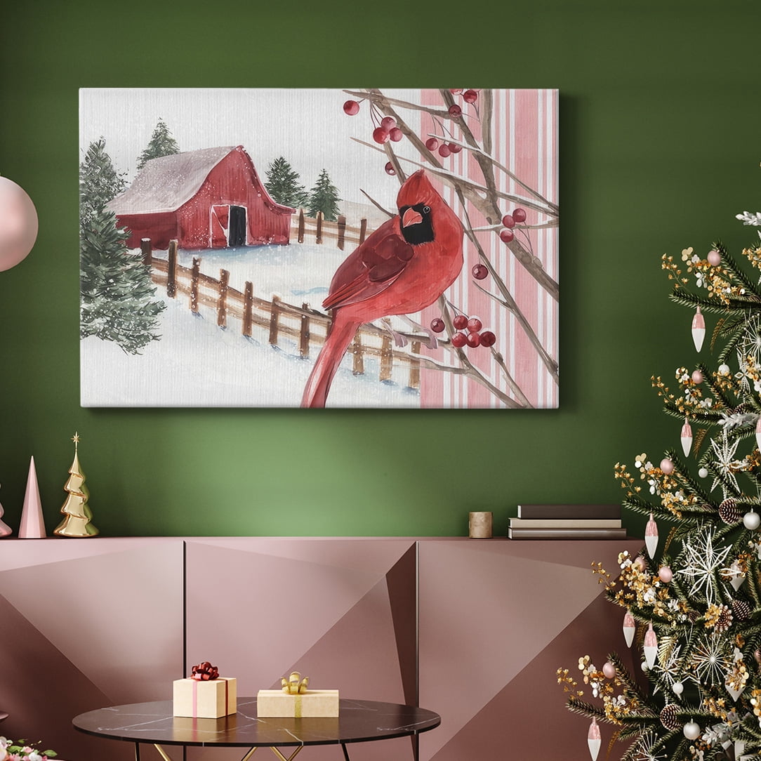 Winter Cardinal Collection A- Gallery Wrapped Canvas