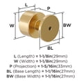 thumbnail image 5 of Amerock Balon 1-1/8 inch (29mm) Diameter Champagne Bronze Cabinet Knob, 5 of 6