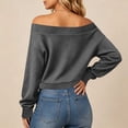 thumbnail image 5 of Dpjklzsn Women's Off Shoulder Long Sleeve Active Top, Easy Fit Athletic Shirt for Workout, Yoga and Casual Wear, 5 of 6
