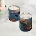 thumbnail image 5 of WOBOGO Dolphin Transparent Plastic Jar 2pcs Cotton Swabs Balls Pads Floss Stick Dispenser Bathroom Vanity Storage Organizer, 5 of 7