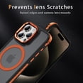 thumbnail image 2 of Allytechgroup Magnetic Case for iPhone 14 Pro Max with Camera Lens Kickstand, Support Wireless Charging Cover Phone Holder for Desk Meeting/Videos Matte Shockproof Back Cover Shell, Orange, 2 of 8
